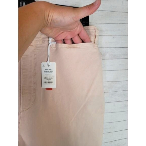 MARINE LAYER BRIDGET SLIM WIDE LEG CROP PANTS IN PEACH WHIP, SZ 14 - Picture 5 of 16